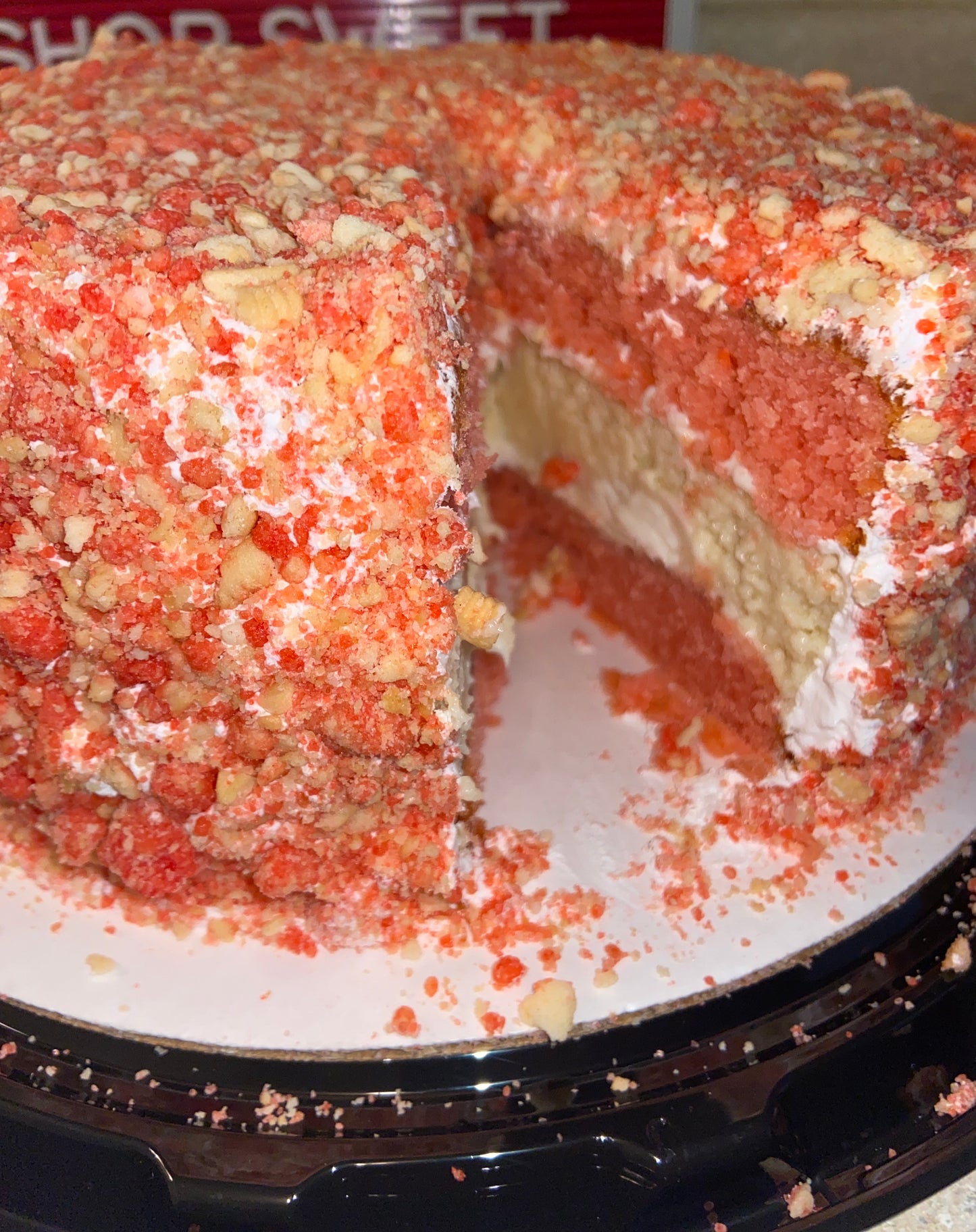 Strawberry Shortcake Cheesecake Cake