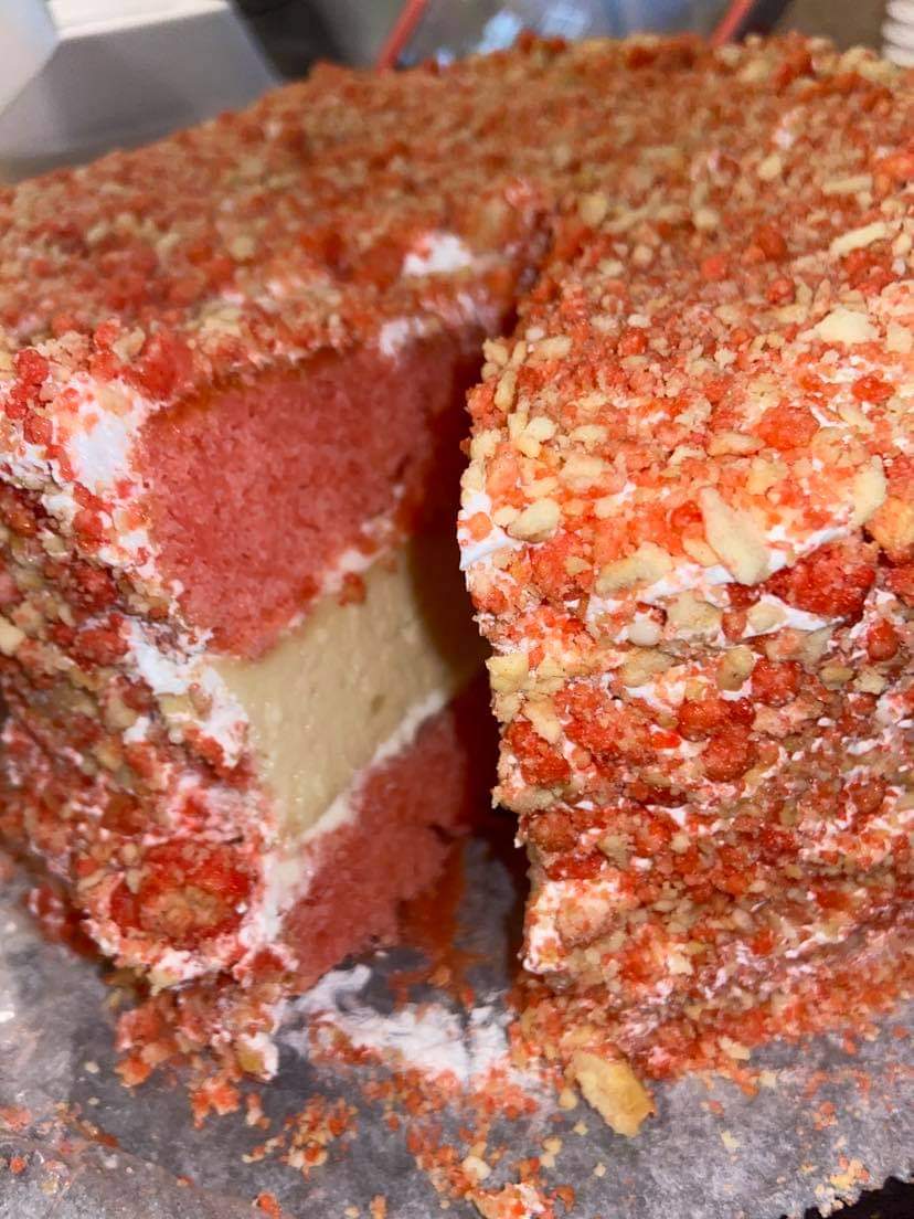 Strawberry Shortcake Cheesecake Cake